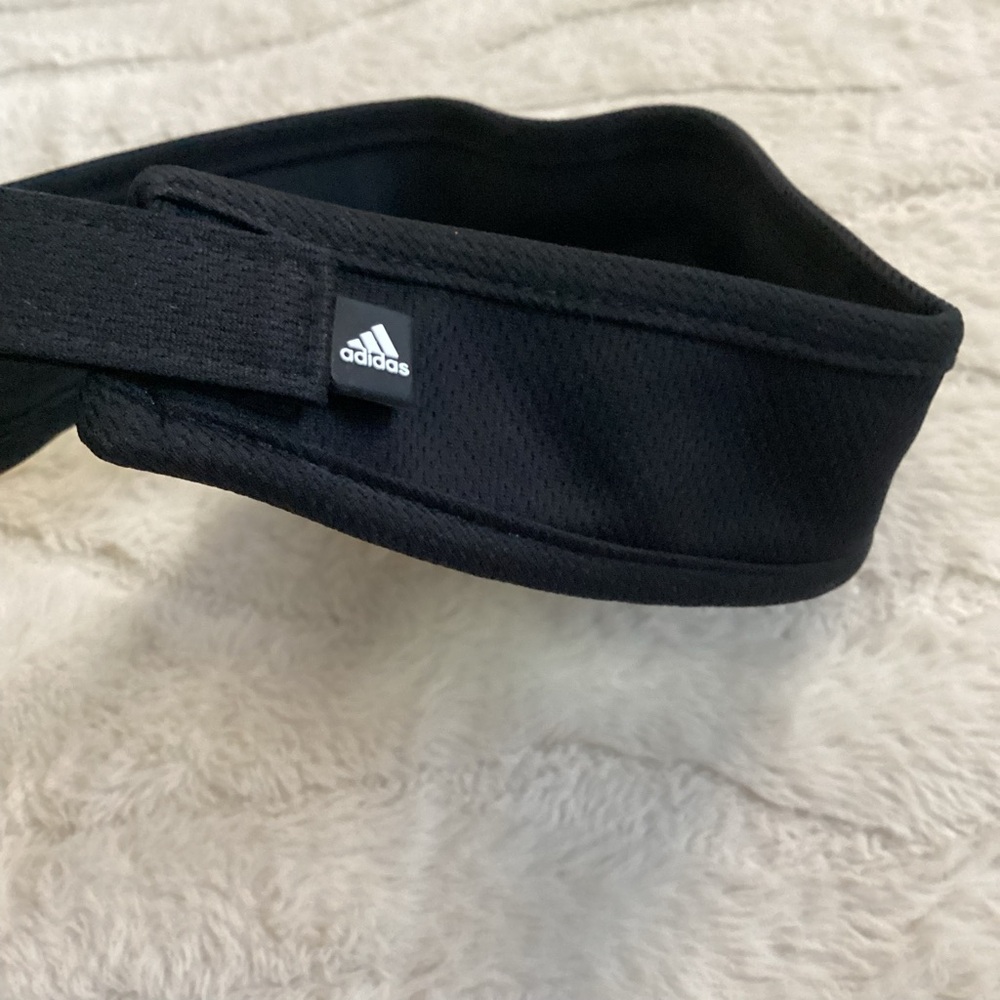 Adidas Black Visor Hat Aeroready Adjustable Athletic Running Sports Cap - Picture 3 of 6
